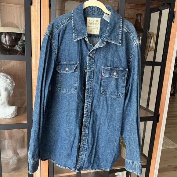 Levi's Other - Vintage Levi’s Denim button down shirt jacket Two Horse Brand Red Tab Trucker